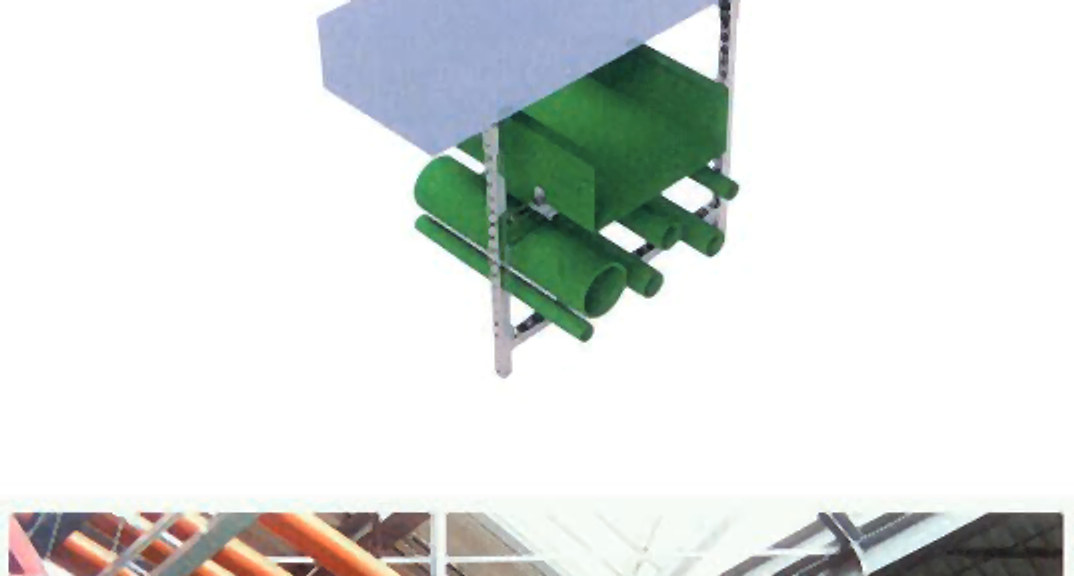 Prefabricated pipe and tray supports in an industrial plant