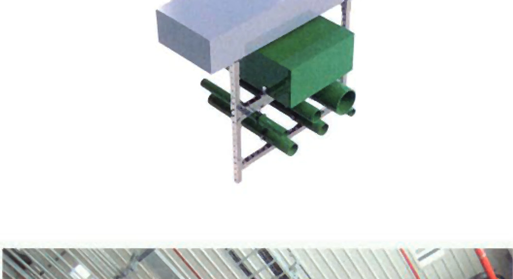 Prefabricated support systems across a plant ceiling