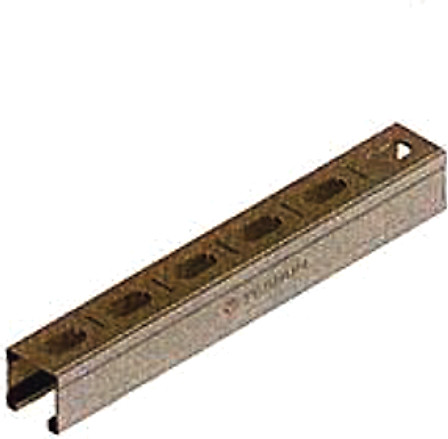 YE-series single modular strut channel with serrated edges