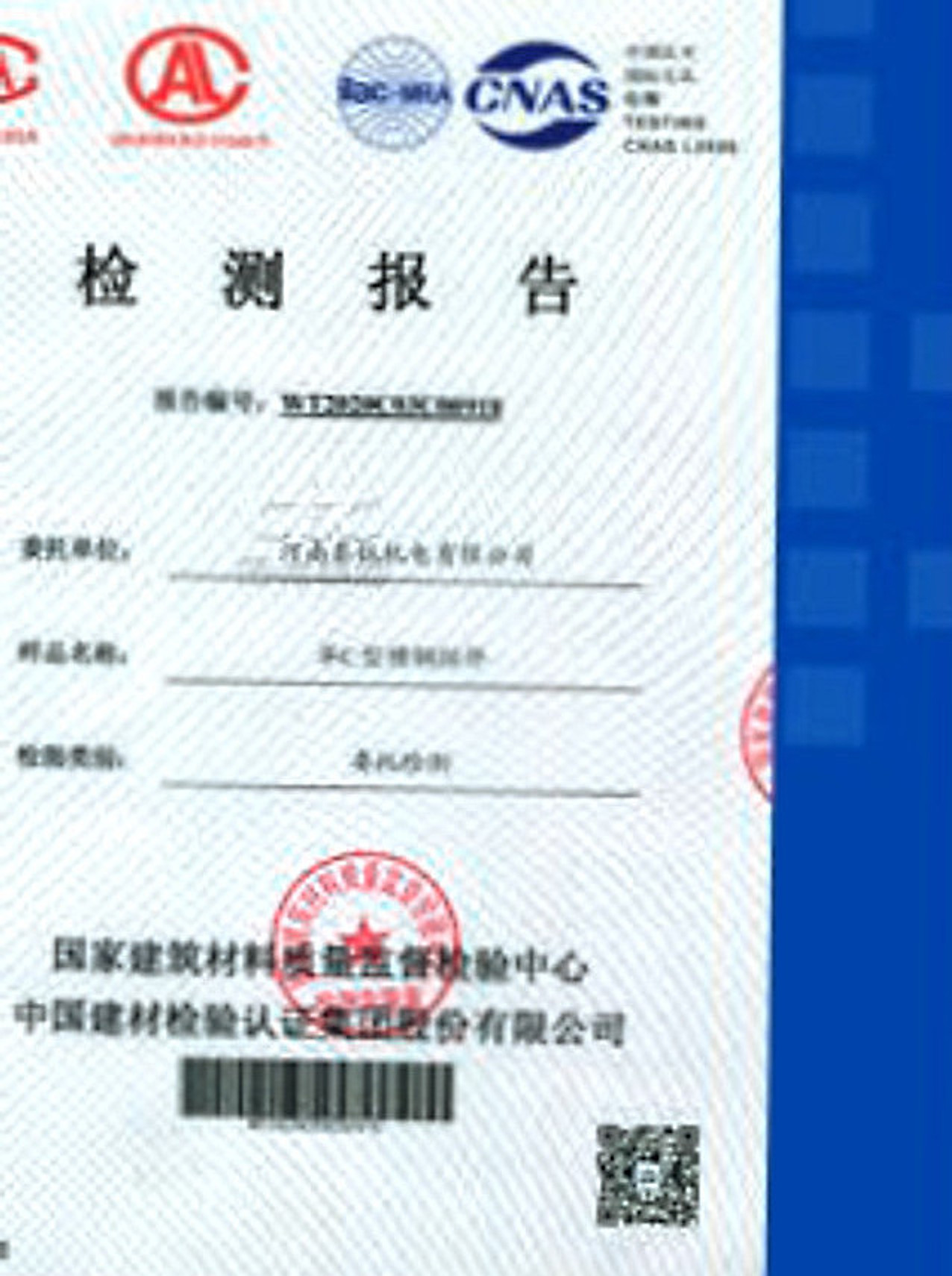 National test center report sample
